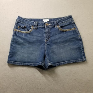 Cato Jean Shorts Womens Size 8 Blue Denim
